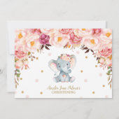 Bloemenolifant doop doop meisje foto kaart (Achterkant)