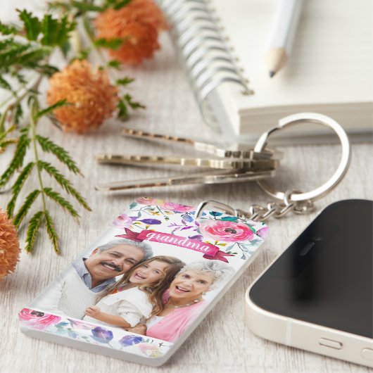  bloemenoma foto sleutelhanger (Voorkant Rechts)