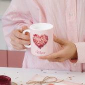 bloemenomhelzing | Hart | Aangepaste Valentijnse Koffiemok