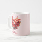 bloemenomhelzing | Hart | Aangepaste Valentijnse Koffiemok (Voorkant links)