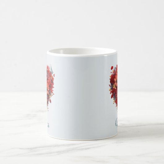 bloemenomhelzing | Hart | Aangepaste Valentijnse Koffiemok (Center)