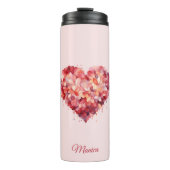 bloemenomhelzing | Hart | Aangepaste Valentijnse Thermosbeker (Voorkant)