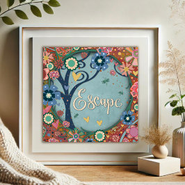 bloemenontsnapping inspirerende boominspiratie poster