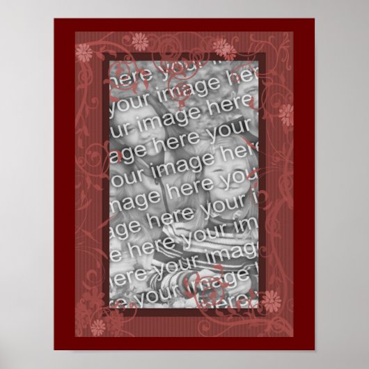  bloemenontwerp Lijst Creëer Uw eigen foto Poster (Voorkant)
