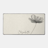  bloemenontwerp schattig boho meisje off wit bureaumat (Voorkant)