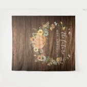 Bloemenoogst Pompoen Bruidsachtergrond Fotocabine Wandkleed (Voorkant (horizontaal))