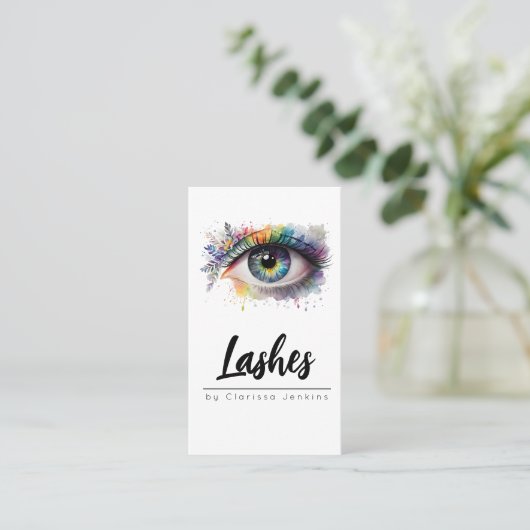 bloemenoogwimpers Wimper Extensions make-up Visitekaartje (Staand voorkant)