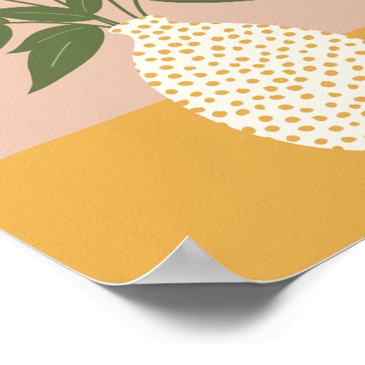 Bloemenopstelling in vaas 03 geel poster (Hoek)