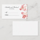 Bloemenorchidee moderne bruiloft zitplaatsen plaat plaatskaartje (Voorkant / Achterkant)