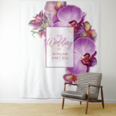 Bloemenorchideeën bruiloft achtergrond wandkleed (In situ)