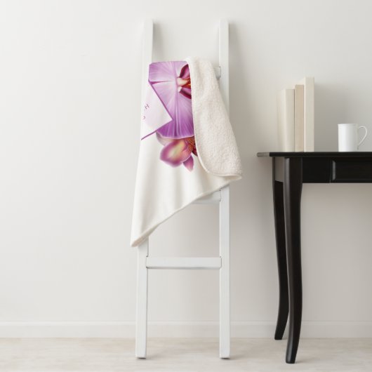 Bloemenorchideeën bruiloft Memento Sherpa Deken (In situ)