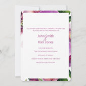 Bloemenorchideeën bruiloft uitnodiging (Achterkant)