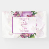 Bloemenorchideeën trouwbanner spandoek (Horizontaal)