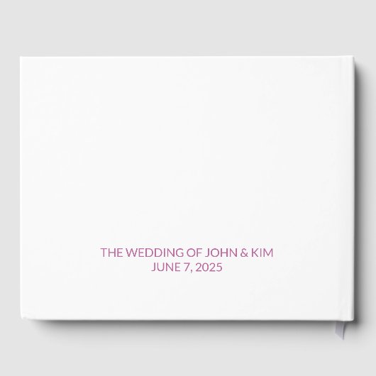 Bloemenorchideeën Trouwboek Gastenboek (Achterkant)