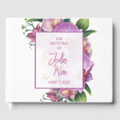 Bloemenorchideeën Trouwboek Gastenboek (Voorkant)