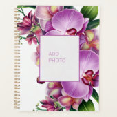 Bloemenorchideeën Voeg twee foto's toe Planner (Voorkant)
