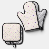 Bloemenoven Mitt en Pot Holder Set – Keuken Gift (Voorkant / Achterkant)