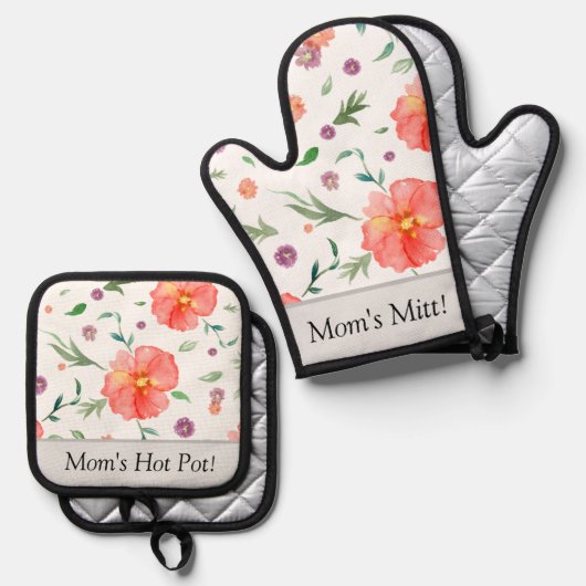  Bloemenoven Mitt & Pot Holder Set (Voorkant / Achterkant)