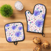 Bloemenoven Mitt & Pot Holder Set – Keuken Gift (Top down)