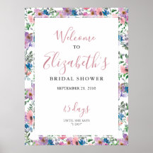 Bloemenpaars blozende bruiloftswelkom teken