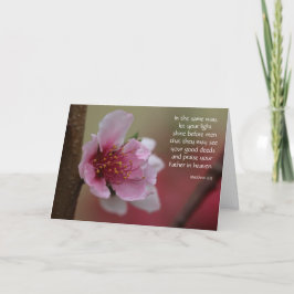 Bloemenpaas Kaart w / Bijbelvers (Mattheüs 5:17)