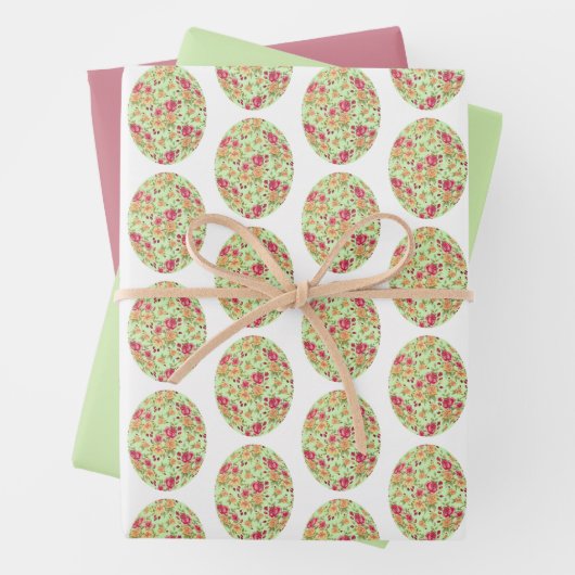 Bloemenpaaseieren: feestelijk inpakpapier (In situ)