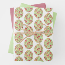 Bloemenpaaseieren: feestelijk inpakpapier vel