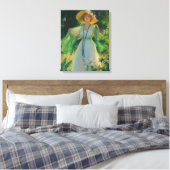 Bloemenpad canvas afdruk (Insitu (Slaapkamer))