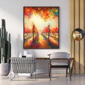 Bloemenpad Poster - betoverde boswandeling