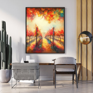 Bloemenpad Poster - betoverde boswandeling