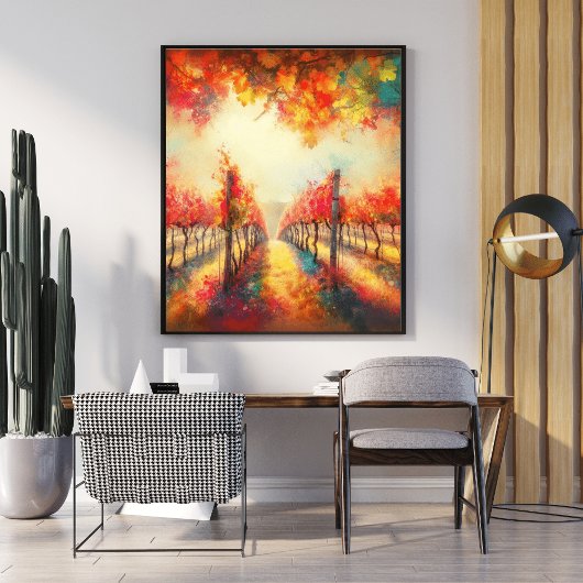 Bloemenpad Poster - betoverde boswandeling