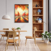 Bloemenpad Poster - betoverde boswandeling