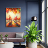 Bloemenpad Poster - betoverde boswandeling