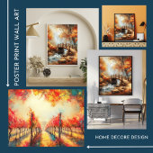 Bloemenpad Poster - betoverde boswandeling