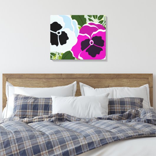 Bloemenpannenbloem Canvas Afdruk (Insitu (Slaapkamer))