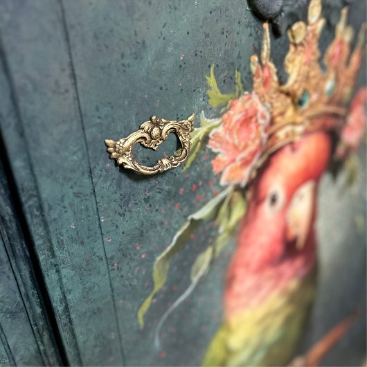  bloemenpapegaai Queen Decoupage Tissuepapier