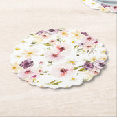  bloemenpapier Onderzetters – Elegante tafel deco (Gekanteld)