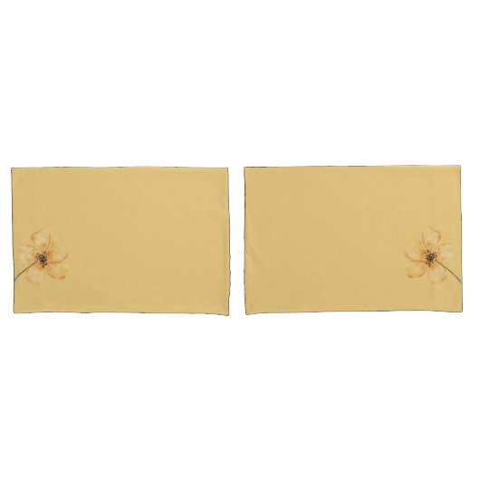 Bloemenparadijs geel paar hoesjes kussensloop (Voorkant-Set)