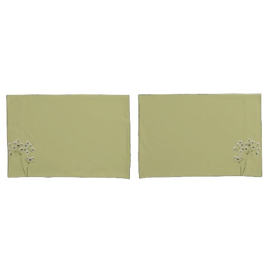 Bloemenparadijs groen paar hoesjes kussensloop (Voorkant-Set)