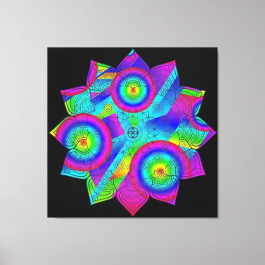 Bloemenparadijs opgerekt canvasprint canvas afdruk (Voorkant)