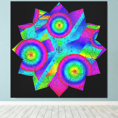Bloemenparadijs opgerekt canvasprint canvas afdruk (Insitu (Houten vloer))