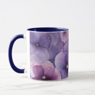 Bloemenparadijs van viooltjes mok