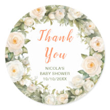 Bloemenparaplu Baby shower Dank u