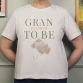 Bloemenparaplu GRAN TO BE TEXT BACK Baby shower T-shirt