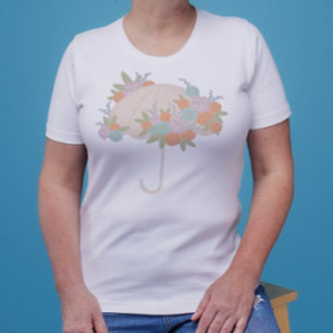 Bloemenparaplu MAM TE ZIJN TEKST TERUG Baby shower T-shirt