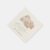 Bloemenparaplu neutraal unisex Baby shower Servet (Hoek)