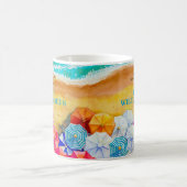 Bloemenparaplu's in de zand koffiemok (Center)