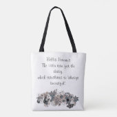 Bloemenpatch canvas tas (Achterkant)