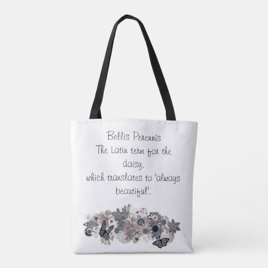 Bloemenpatch canvas tas (Achterkant)