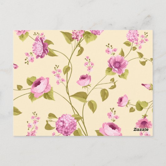 Bloemenpatroon 16 briefkaart (Achterkant)